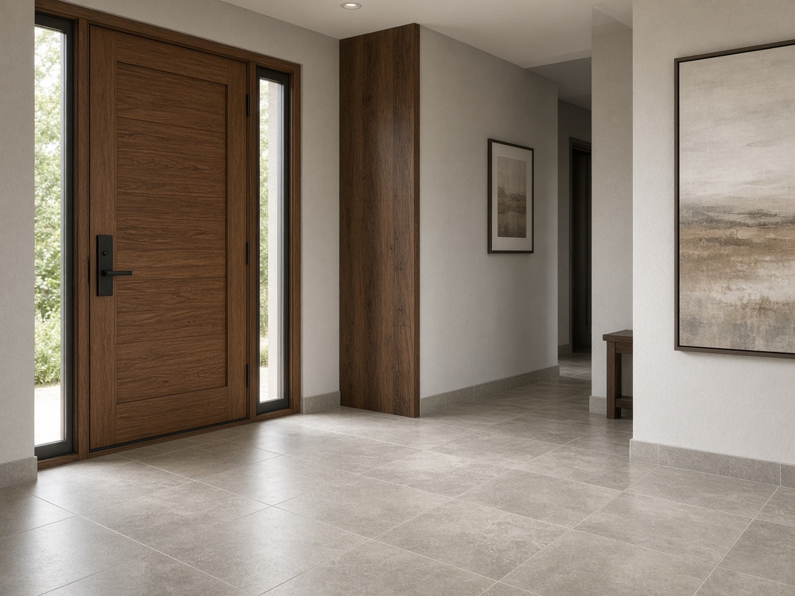 Ceramic tile entryway