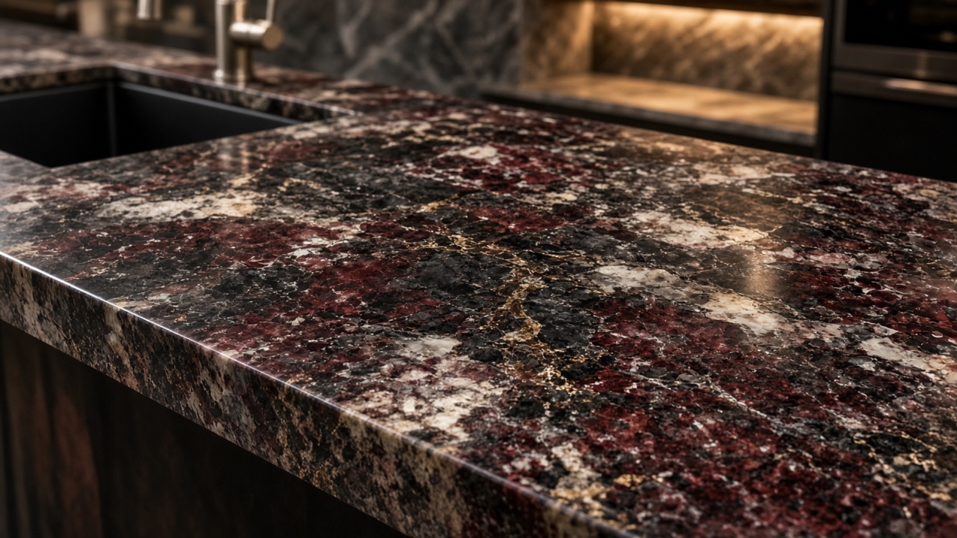 Granite countertop install