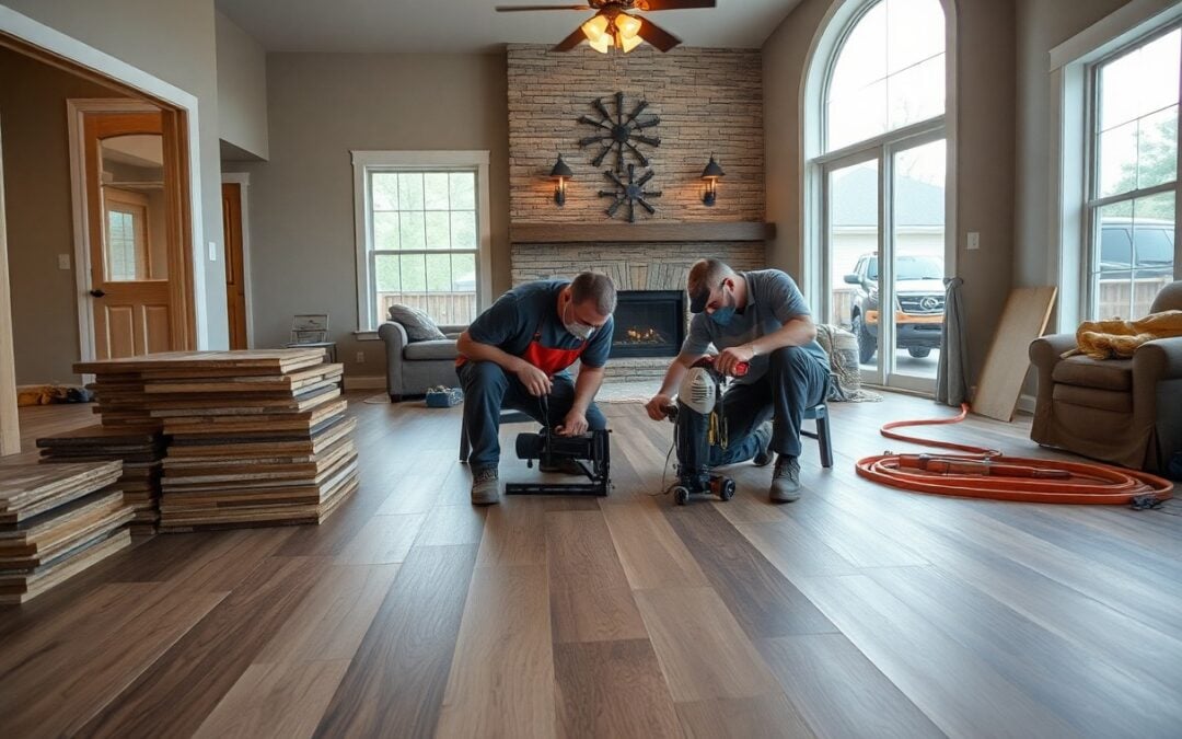 How long does whole-home flooring replacement take in McKinney?