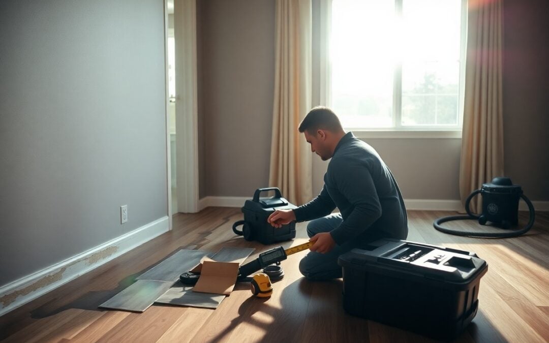 Can vinyl floor repair near me fix water damage in Murphy TX?