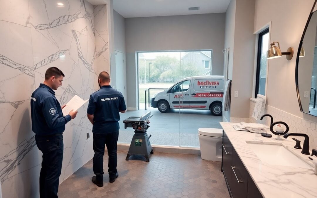 Can a tile company near me handle bathrooms in Lucas TX?